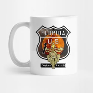 Daytona Beach Motorcycle Vacationers Ride on US Highway 1 Mug